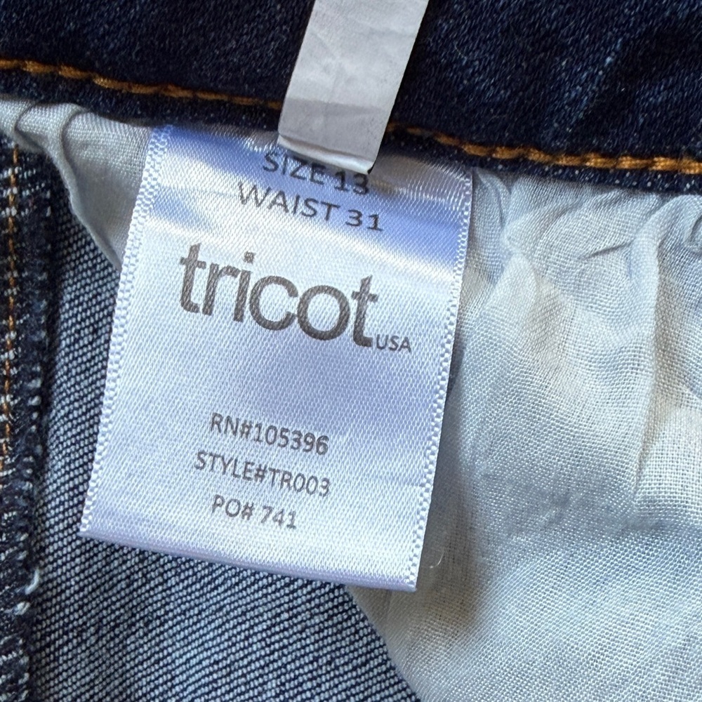 Tricot Distressed Skinny Jeans Dark Wash - Picture 6 of 6